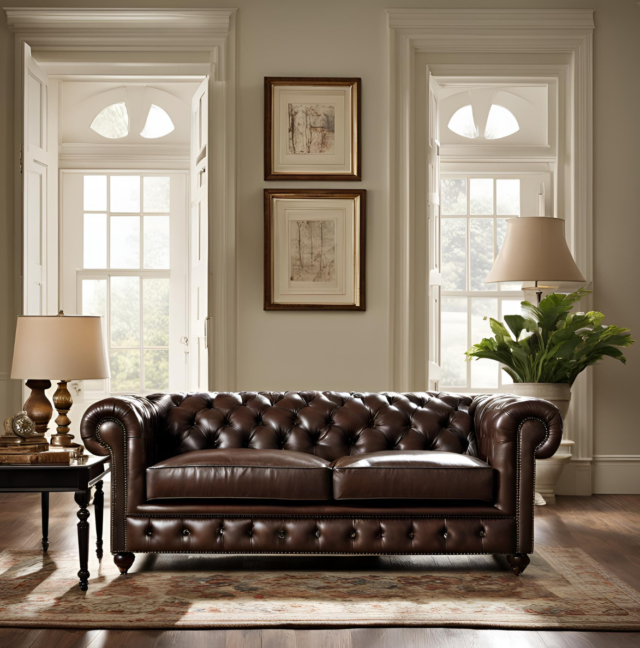 Leather sofa design