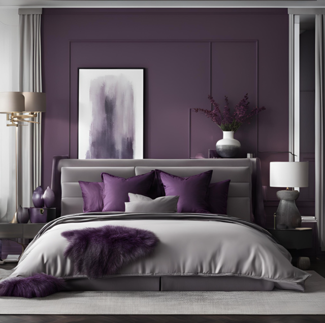 Moody Purple and Light Gray