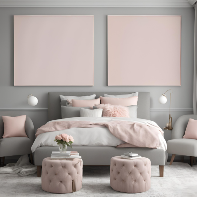 Blush Pink and Soft Gray